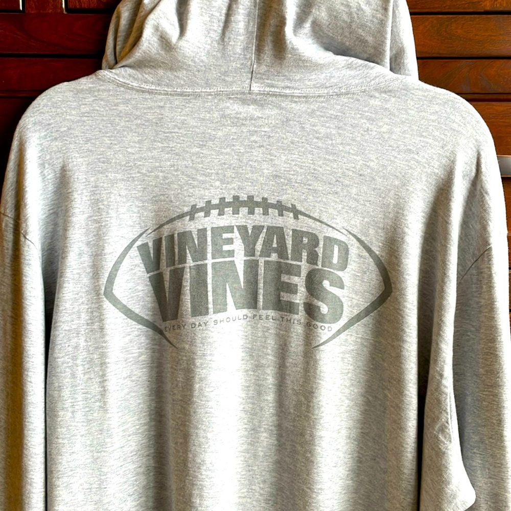 COPY - Just in time for football! Mens XL long sleeve hooded tee. Pocket on fro…